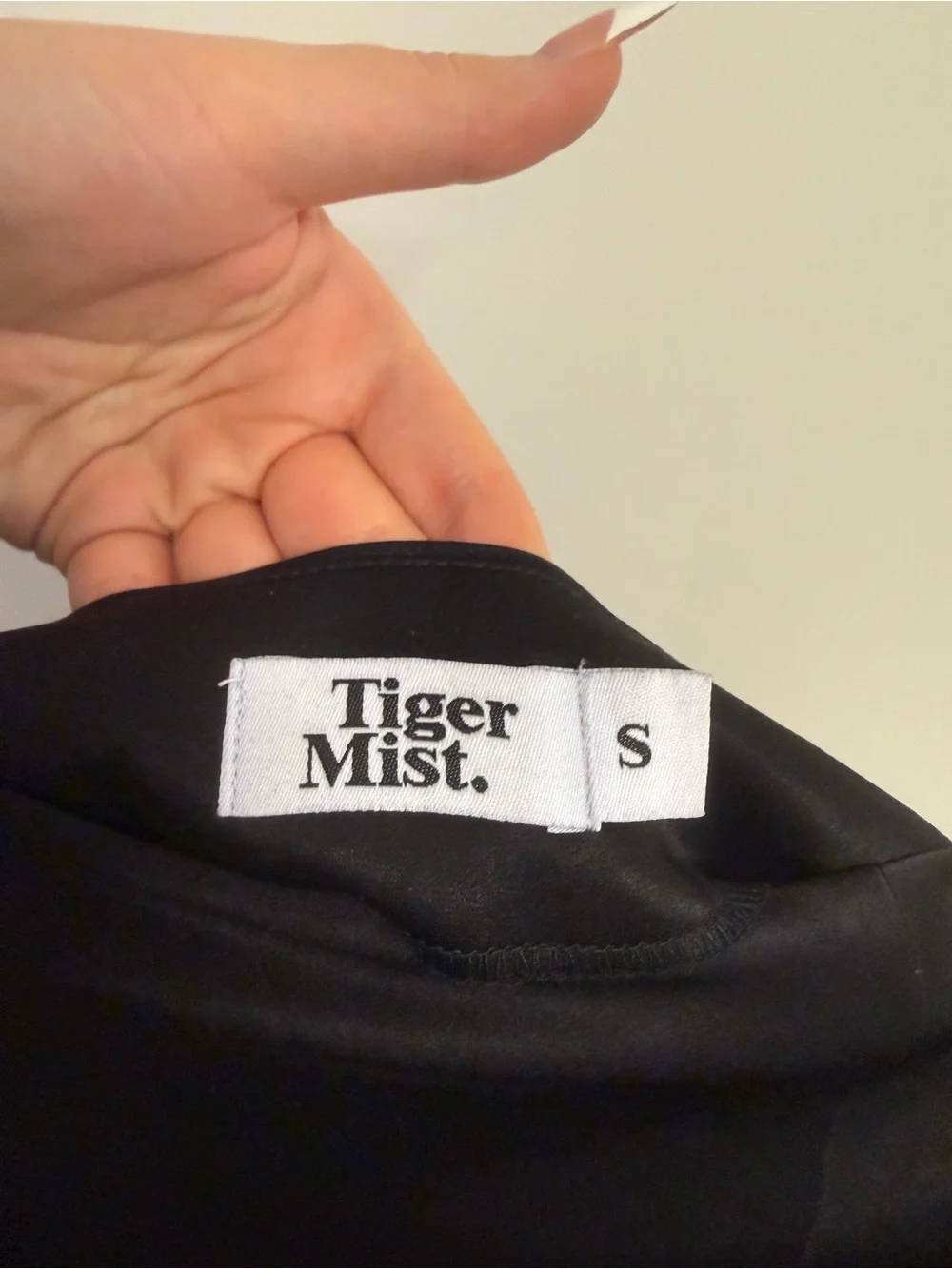 Tiger Mist Black Drawstring Ruched Skirt